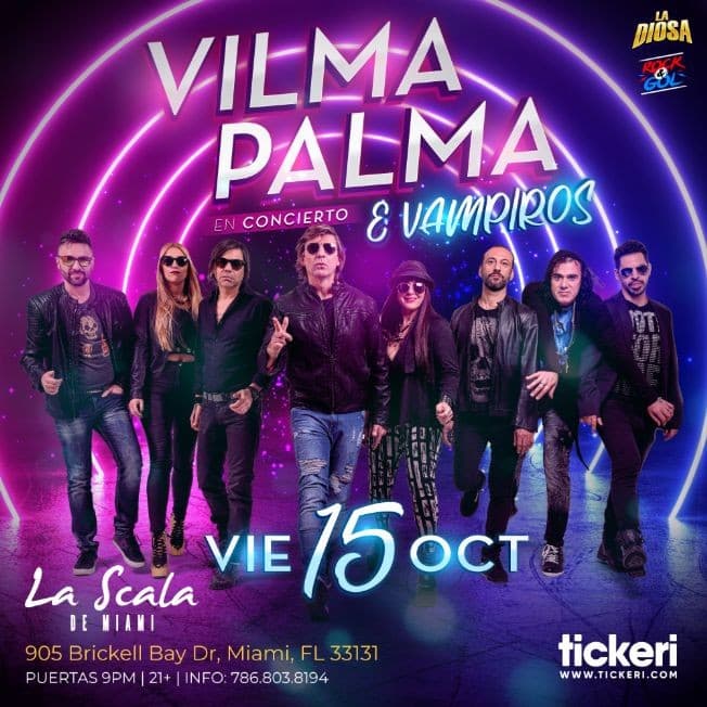 Event - VILMA PALMA E VAMPIROS EN MIAMI - Miami, Florida - October 15, 2021 | concert tickets