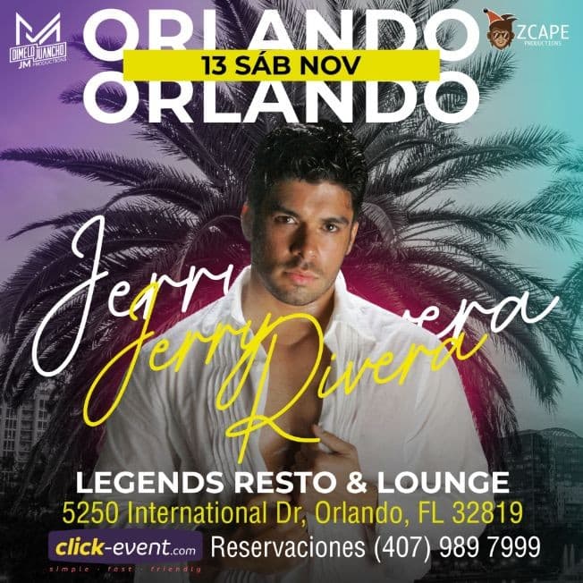 Event - JERRY RIVERA EN ORLANDO - Orlando, Florida - November 13, 2021 | concert tickets