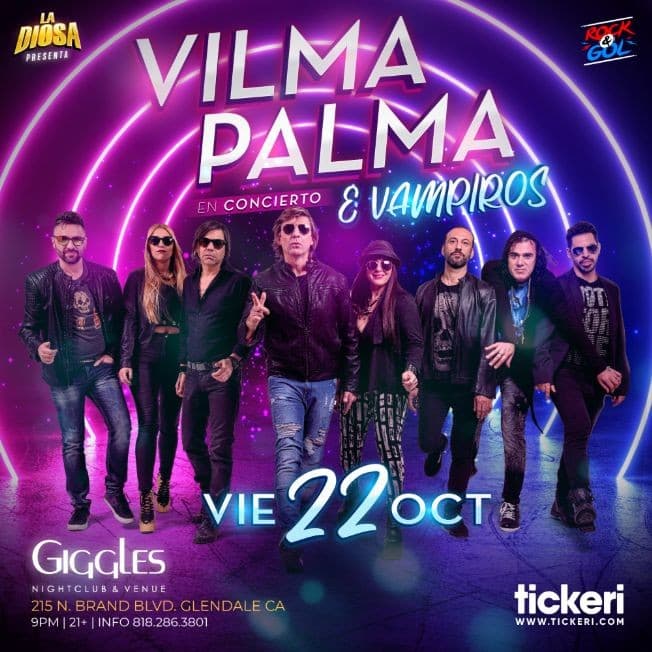 Event - VILMA PALMA E VAMPIROS EN LOS ANGELES - Glendale, California - October 22, 2021 | concert tickets