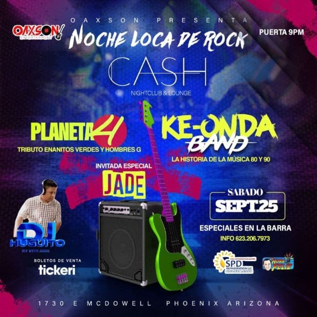 Event - PLANETA 4 - KE-ONDA BAND - JADE-  NOCHE LOCA DE ROCK - PHOENIX ARIZONA - Phoenix, Arizona - September 25, 2021 | concert tickets
