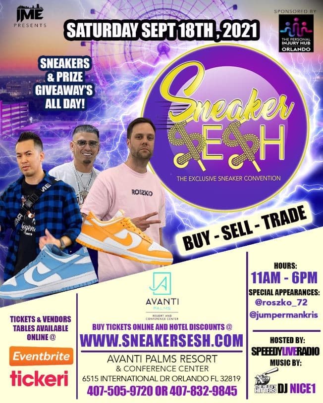 Event - Sneaker Sesh Orlando - Orlando, Florida - 18 de septiembre de 2021 | concert tickets