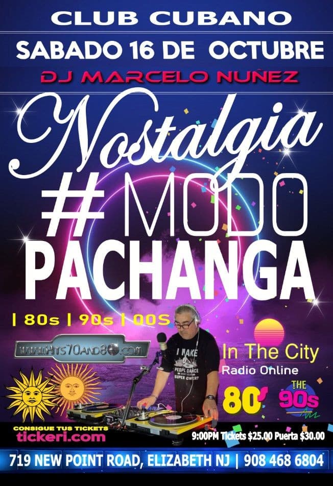 Event - Nostalgia☆Modo Pachanga - Elizabeth, New Jersey - 16 de octubre de 2021 | concert tickets