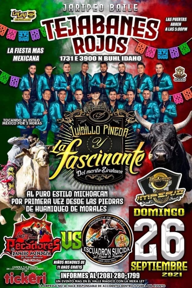 Event - Super Jaripeo Baile con Luisillo Pineda y La Fascinante en Vivo! Buhl Idaho - Buhl, Idaho - September 26, 2021 | concert tickets