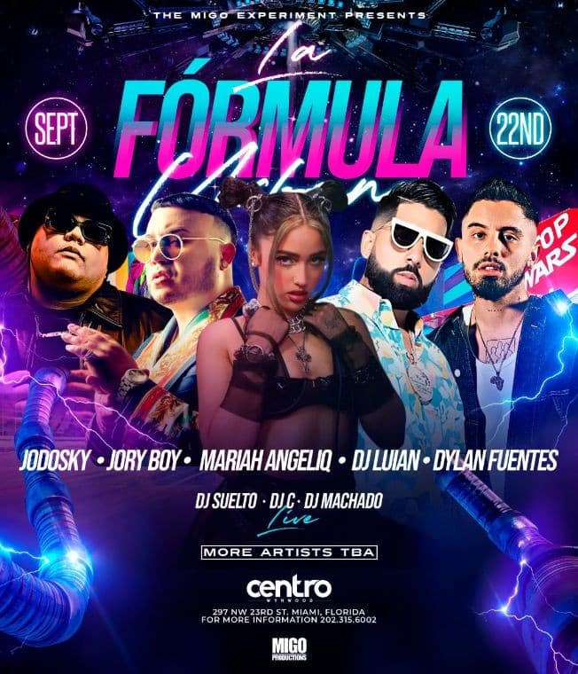 Event - LA FORMULA URBANA AT CENTRO IN WYNWOOD MIAMI LATIN MUSIC WEEK - Miami, Florida - September 22, 2021 | concert tickets