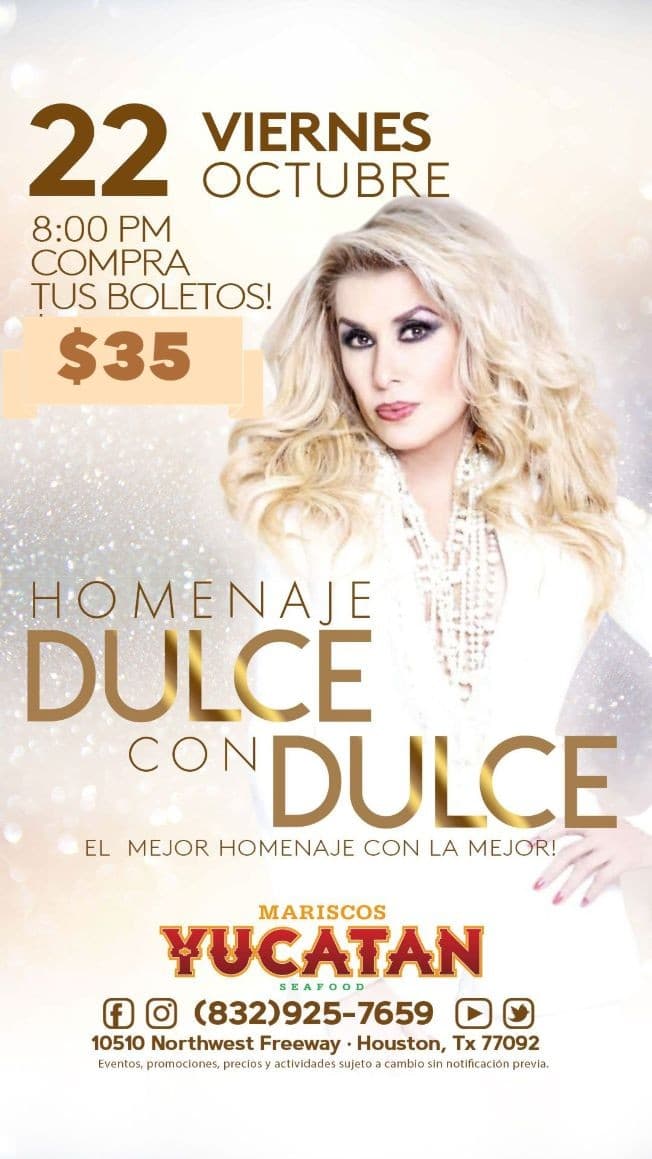 Event - DULCE CON DULCE - EL MEJOR HOMENAJE - HOUSTON TEXAS - Houston, Texas - October 22, 2021 | concert tickets