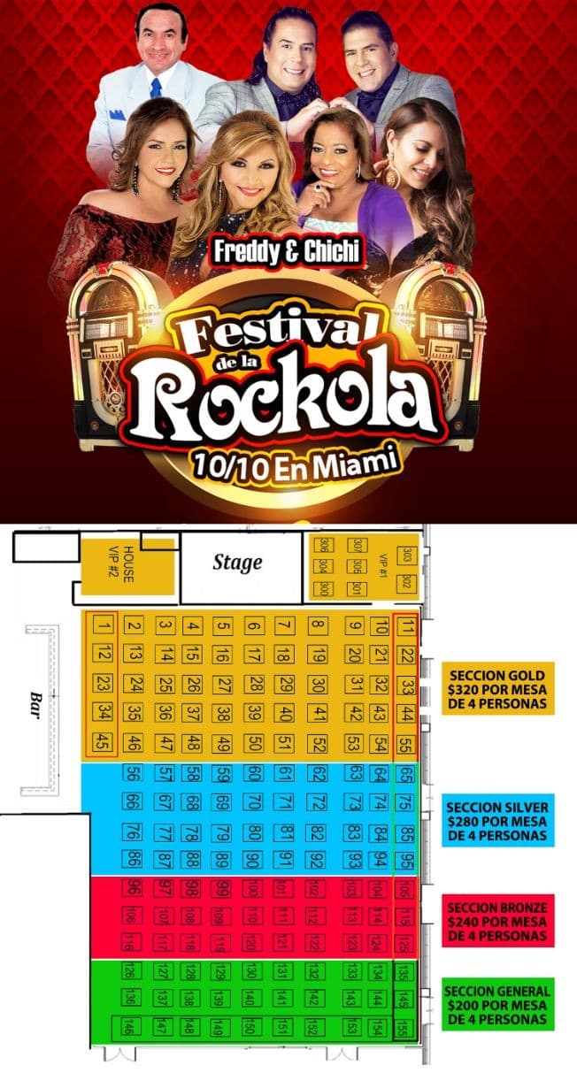 Event - FESTIVAL DE LA ROCKOLA EN MIAMI POSTPONED - Miami, Florida - October 8, 2021 | concert tickets