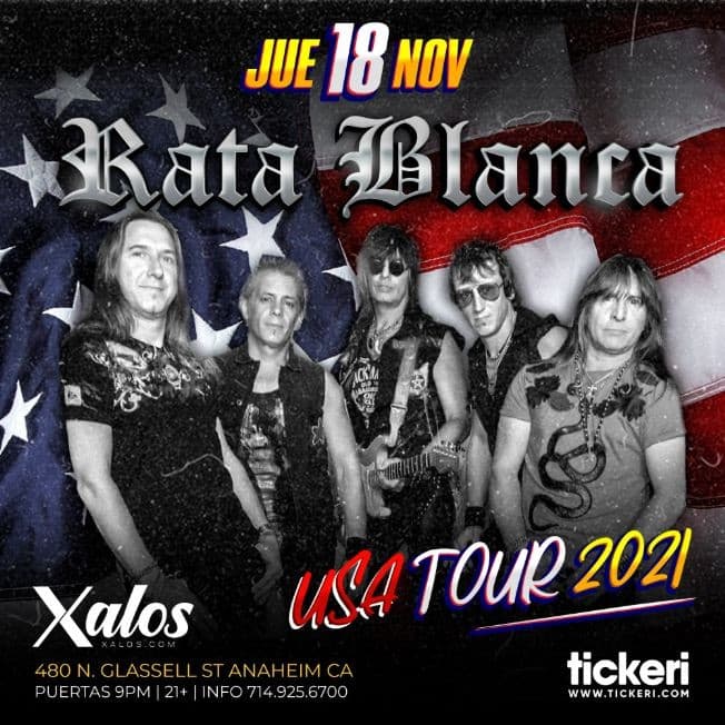 Event - RATA BLANCA EN ANAHEIM - Anaheim, California - November 18, 2021 | concert tickets