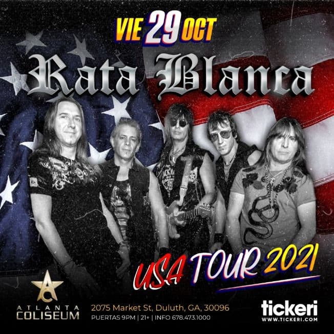 Event - RATA BLANCA EN ATLANTA - Duluth, Georgia - October 29, 2021 | concert tickets