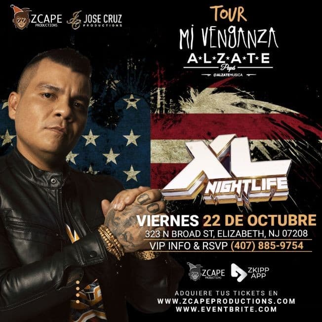 Event - ALZATE EN NEW JERSEY "MI VENGANZA TOUR" - Elizabeth, New Jersey - October 22, 2021 | concert tickets