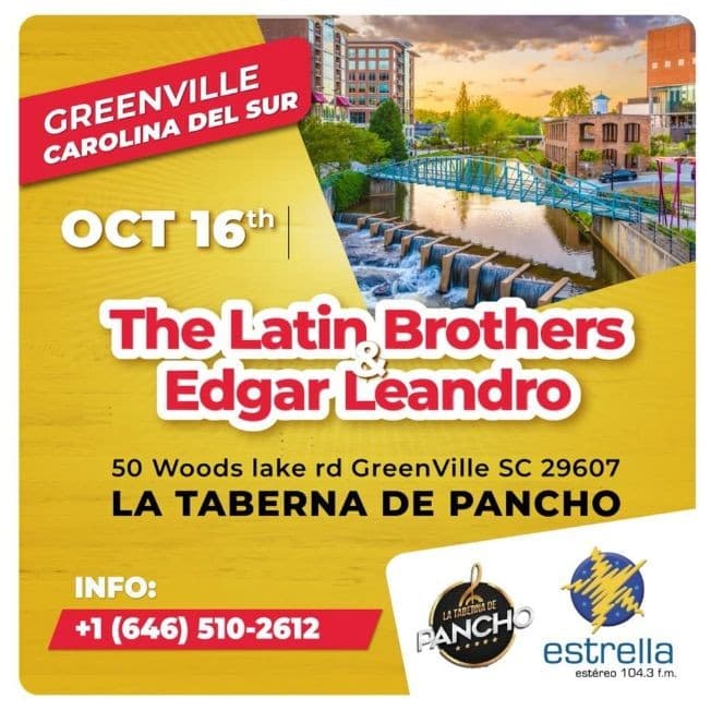 Event - The Latin Brothers y Edgar Leandro "Viejotecas por el Mundo" - Greenville, South Carolina - 16 de octubre de 2021 | concert tickets