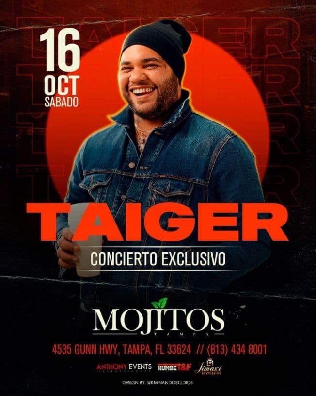 Event - EL TAIGER en TAMPA FLORIDA - Tampa, Florida - October 16, 2021 | concert tickets