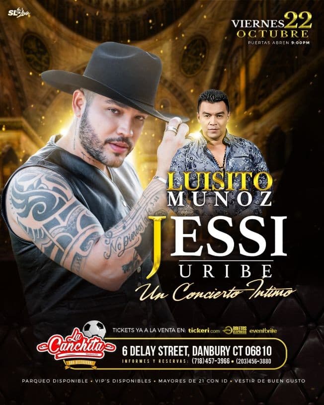 Event - Jessi Uribe y Luisito Muñoz - Danbury, Connecticut - October 22, 2021 | concert tickets