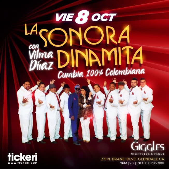 Event - LA SONORA DINAMITA EN LOS ANGELES - Glendale, California - October 8, 2021 | concert tickets