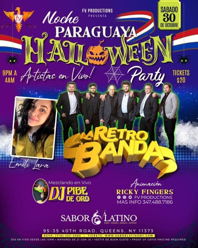Event - Noche Paraguaya HALLOWEEN Party - Queens, New York - October 30, 2021 | concert tickets