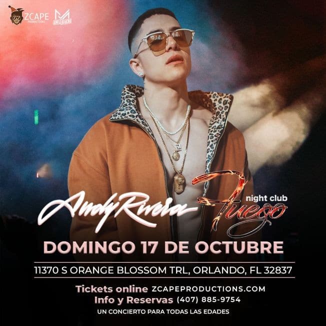 Event - ANDY RIVERA EN ORLANDO **Cancelled - Orlando, Florida - 17 de octubre de 2021 | concert tickets