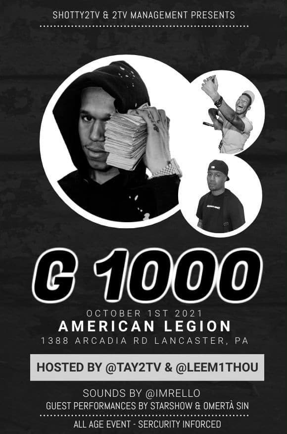 Event - G1000 Live Show - Lancaster, Pennsylvania - October 1, 2021 | concert tickets