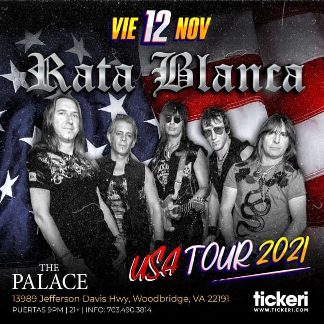 Event - RATA BLANCA EN VIRGINIA - Woodbridge, Virginia - November 12, 2021 | concert tickets