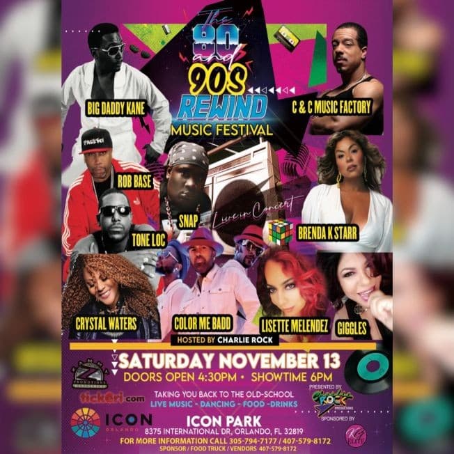 Event - The 80's & 90's Rewind Music Festival (THIS EVENT IS CANCEL) - Orlando, Florida - 2 de noviembre de 2021 | concert tickets