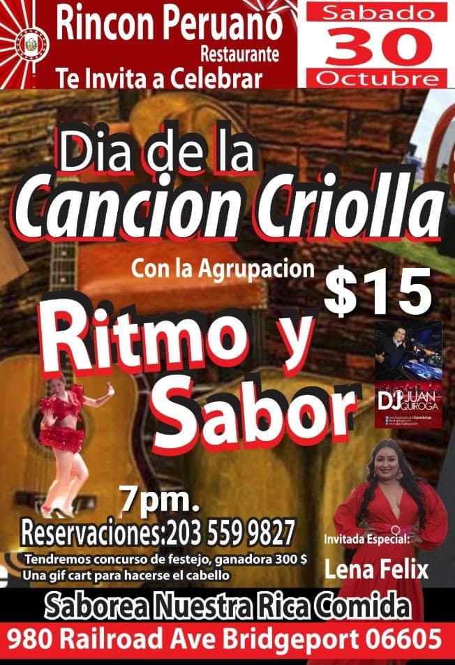 Event - DIA DE LA CANCION CRIOLLA CON LA AGRUPACION " RITMO Y SABOR " BRIDGEPORT CONNECTICUT - Bridgeport, Connecticut - October 30, 2021 | concert tickets