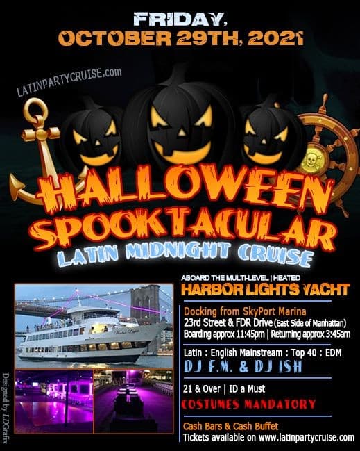 Event - October 29th - Halloween Spooktacular Latin Midnight Cruise - New York, New York - October 29, 2021 | concert tickets