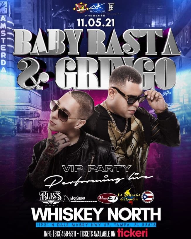Event - BABY RASTA & GRINGO Live In Concert TAMPA FLORIDA - Tampa, Florida - November 5, 2021 | concert tickets