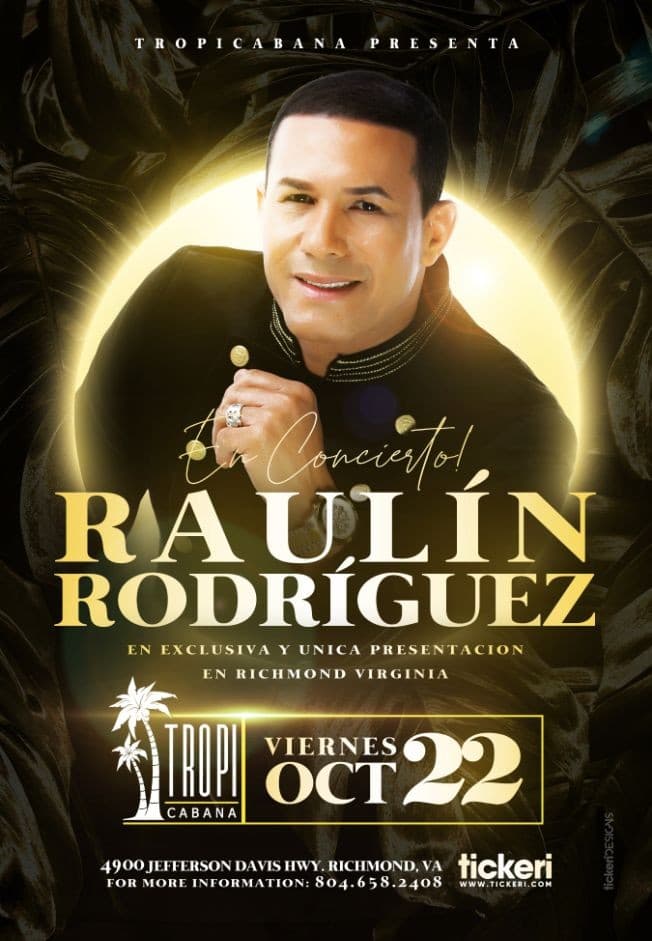 Event - RAULIN RODRIGUEZ EN CONCIERTO ! RICHMOND VIRGINIA - Richmond, Virginia - October 22, 2021 | concert tickets