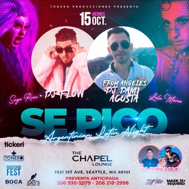 Event - SE PICO Argentinian Latin Night - Seattle, Washington - October 15, 2021 | concert tickets
