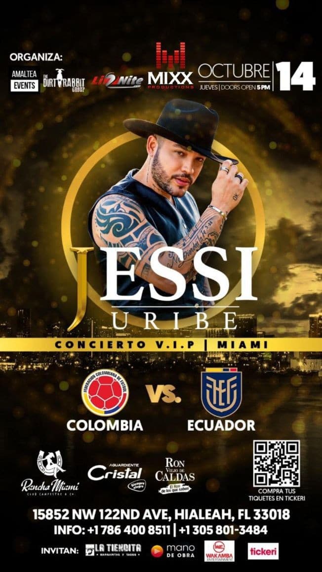 Event - JESSI URIBE VIP ! MIAMI- FLORIDA - Hialeah, Florida - 14 de octubre de 2021 | concert tickets