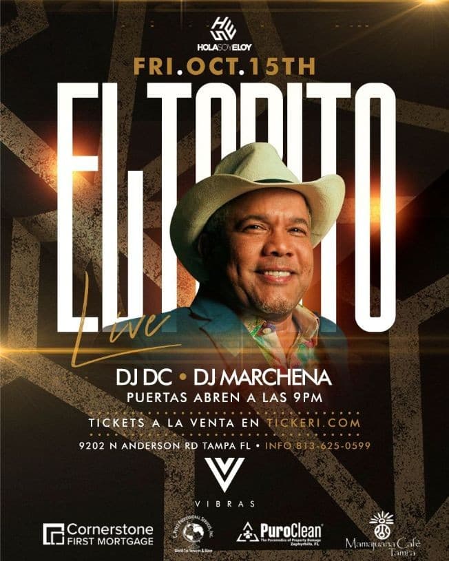 Event - Hector Acosta “El Torito” en Tampa - Tampa, Florida - October 15, 2021 | concert tickets