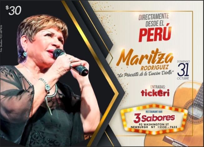 Event - MARITZA RODRIGUEZ "LA PRINCESITA DE LA CANCION CRIOLLA" EN NEW YORK - Newburgh, New York - October 31, 2021 | concert tickets