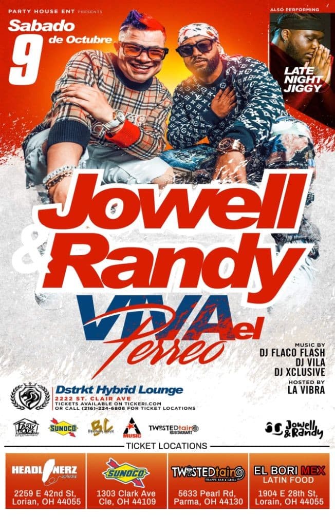 Event - Jowell y Randy Viva El Perreo Fest - Cleveland, Ohio - October 9, 2021 | concert tickets