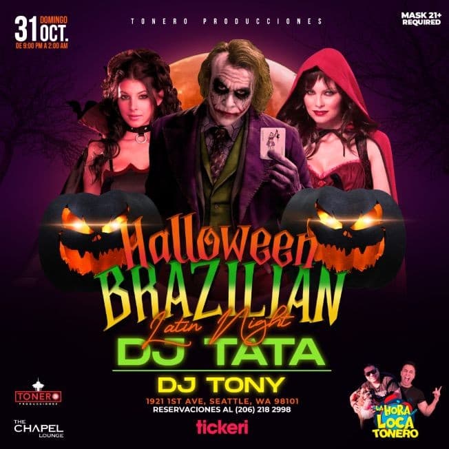 Event - Brazilian Halloween Latin Night - Seattle, Washington - October 31, 2021 | concert tickets