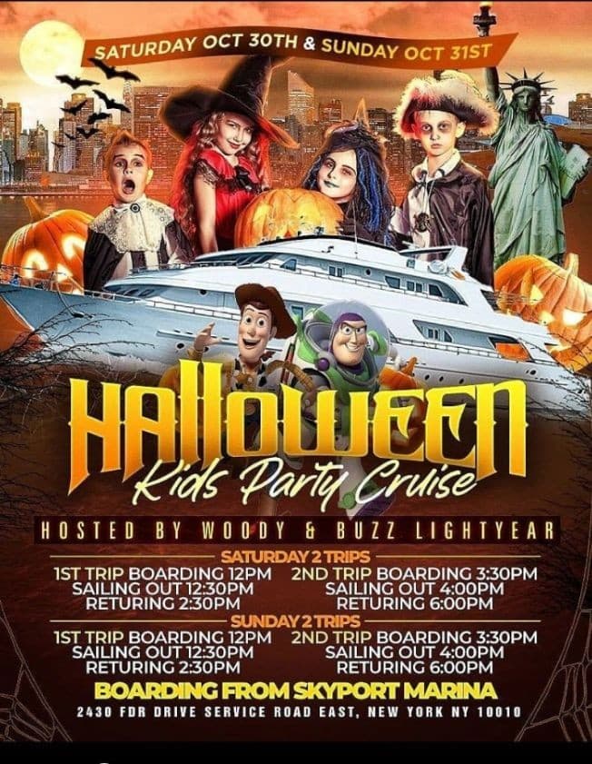 Event - Halloween Kids Party Cruise (12:00pm-2:30pm) - New York, New York - October 30, 2021 | concert tickets