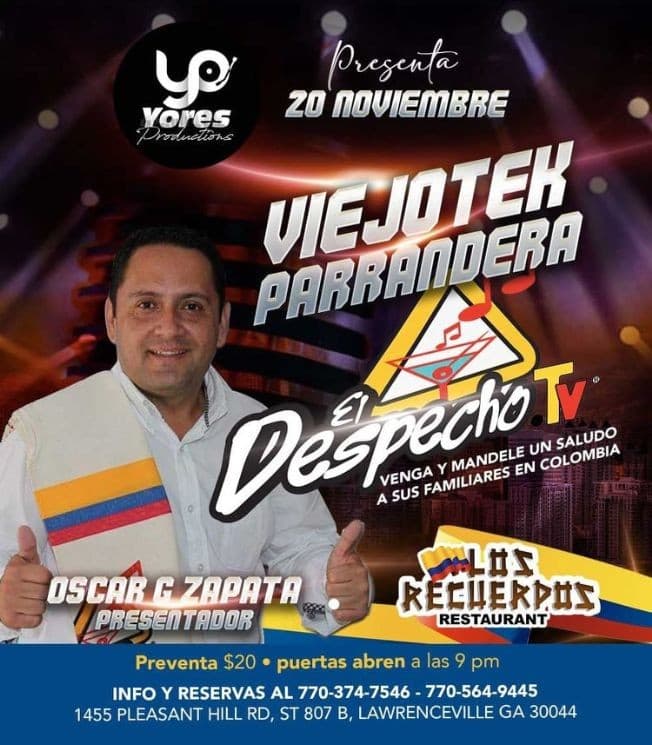 Event - VIEJOTEK PARRANDERA CON EL DESPECHO TV - Duluth, Georgia - November 20, 2021 | concert tickets