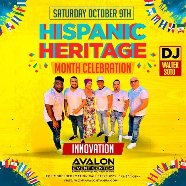 Event - Avalon's Hispanic Heritage Month Celebration Dance - Tampa, Florida - October 9, 2021 | concert tickets