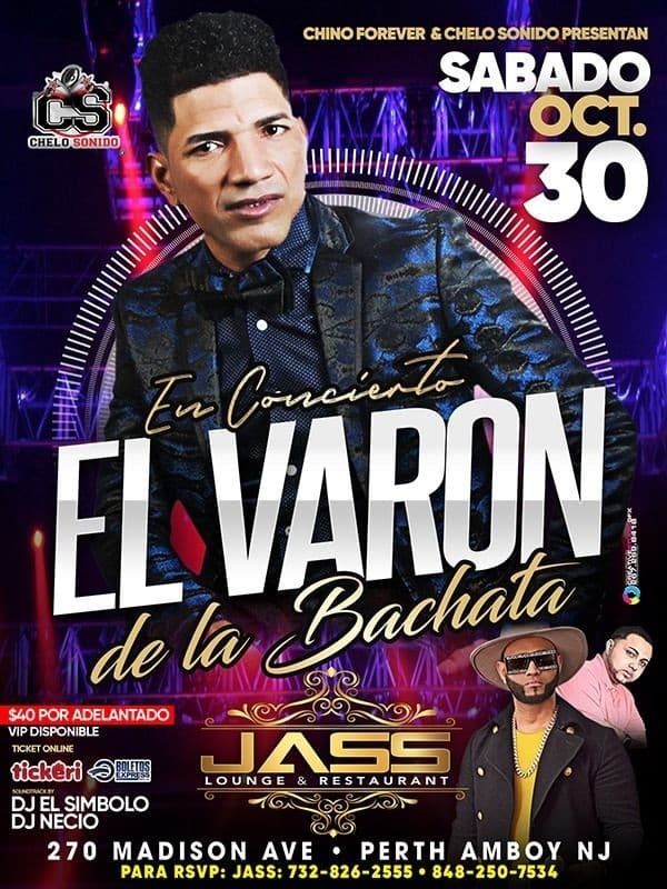 Event - EL VARON DE LA BACHATA EN VIVO ! PERTH AMBOY NEW JERSEY - Perth Amboy, New Jersey - October 30, 2021 | concert tickets