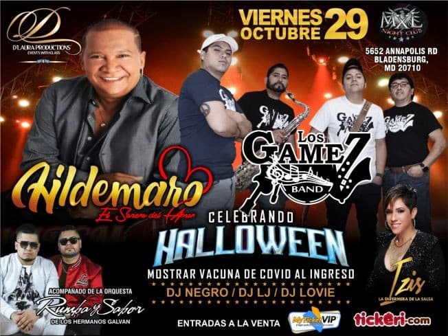 Event - HILDEMARO UNICA PRESENTACION EN MARYLAND - Bladensburg, Maryland - October 29, 2021 | concert tickets