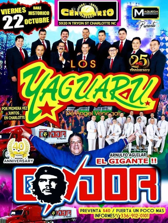 Event - LOS YAGUARU DE ANGEL VENEGAS EN VIVO ! CHARLOTTE NORTH CAROLINA - Charlotte, North Carolina - October 22, 2021 | concert tickets