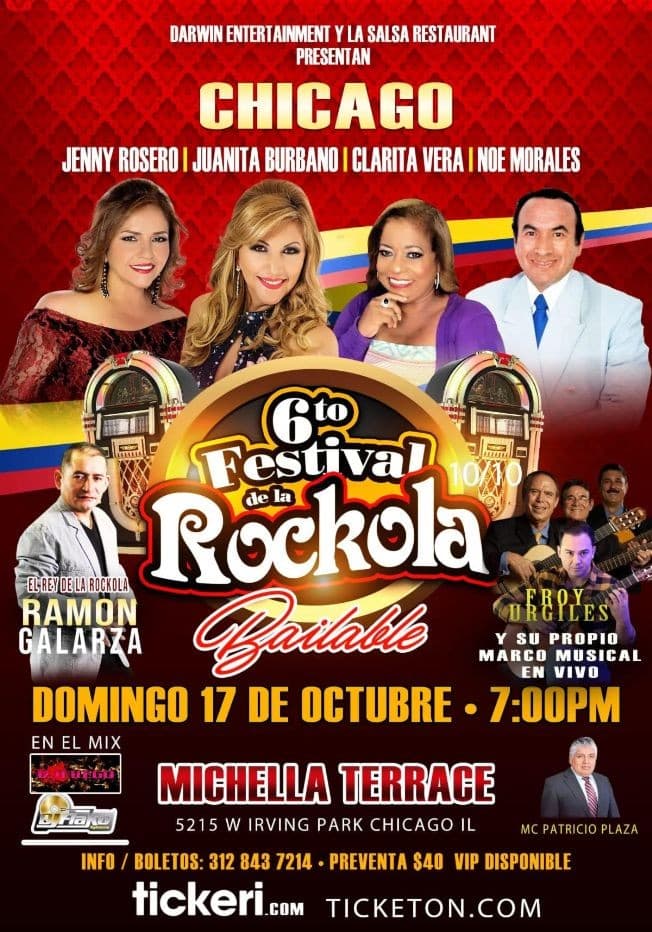 Event - EL FESTIVAL DE LA ROCKOLA EN CHICAGO - Chicago, Illinois - October 17, 2021 | concert tickets