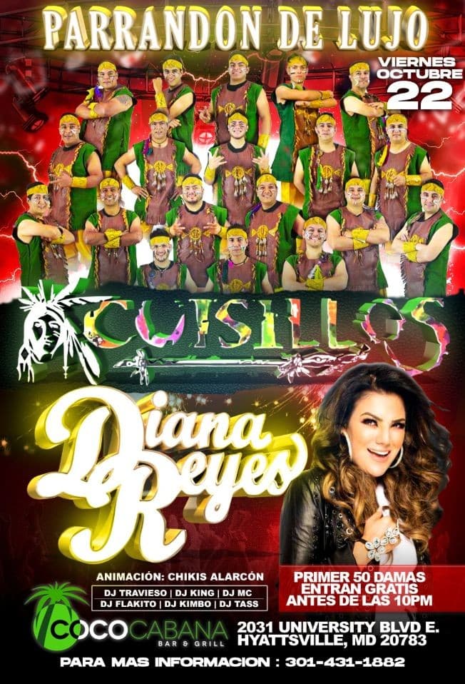 Event - Banda Cuisillos & Diana Reyes en un PARRANDON DE LUJO- Maryland - Adelphi, Maryland - October 22, 2021 | concert tickets