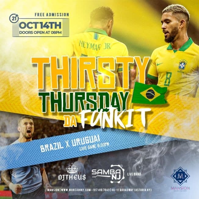 Event - SAMBA, FUTEBOL & FUNK IT ! ASTORIA NY. - Astoria, New York - October 14, 2021 | concert tickets