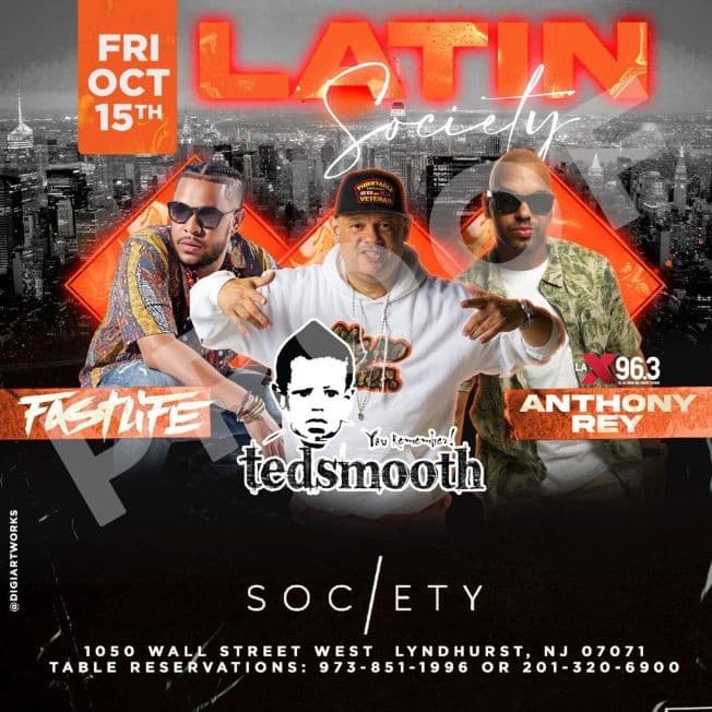 Event - Latin Society Fridays At Society Lounge - Lyndhurst, New Jersey - October 15, 2021 | concert tickets