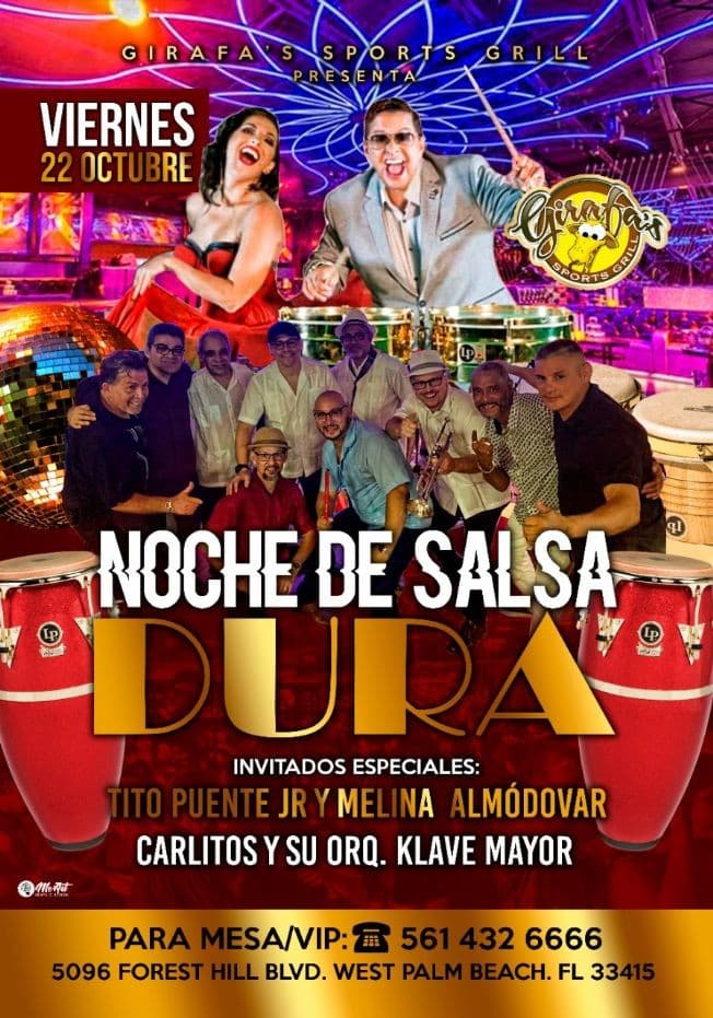 Event - TITO PUENTE Jr (SALSA) en West Palm Beach - West Palm Beach, Florida - October 22, 2021 | concert tickets