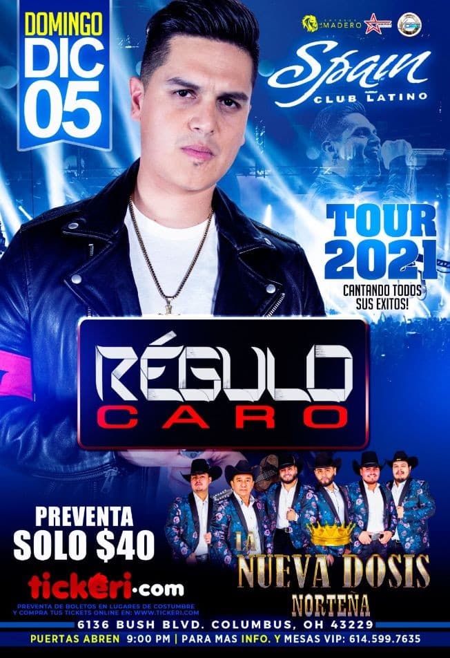 Event - REGULO CARO EN CONCIERTO ! COLUMBUS OH. CANCELED - Columbus, Ohio - December 5, 2021 | concert tickets