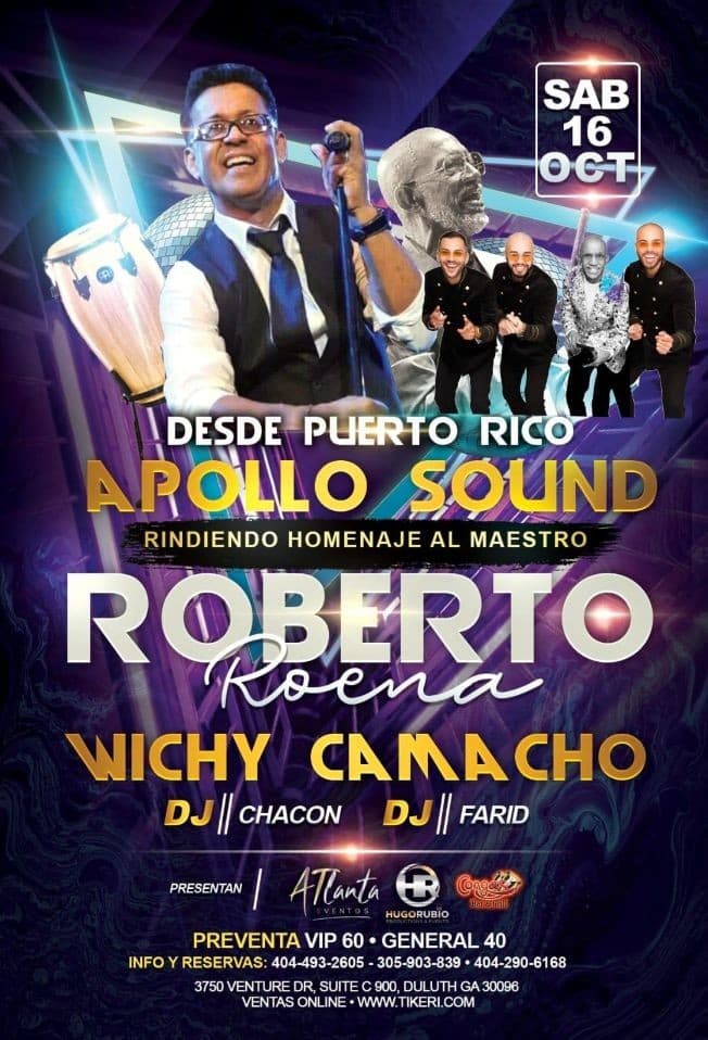 Event - Tributo a Roberto Roena y Wichy Camacho en Congas Bar & Grill - Duluth, Georgia - October 16, 2021 | concert tickets