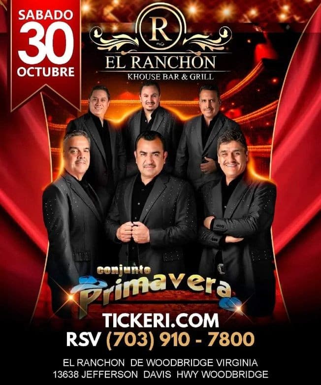 Event - CONJUNTO PRIMAVERA EN CONCIERTO ! WOODBRIDGE VIRGINIA - Woodbridge, Virginia - October 30, 2021 | concert tickets
