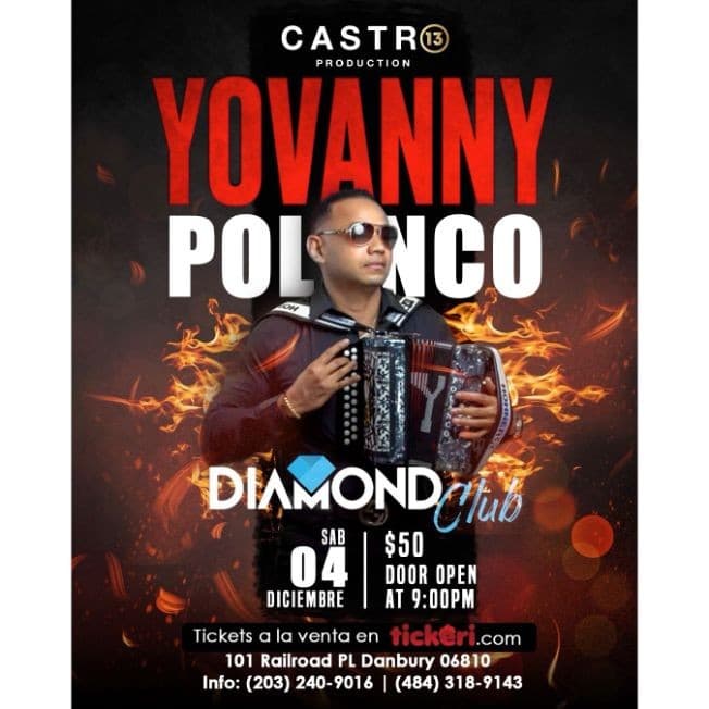 Event - Yovanny Polanco en Vivo ! DANBURY CT. - Danbury, Connecticut - December 4, 2021 | concert tickets