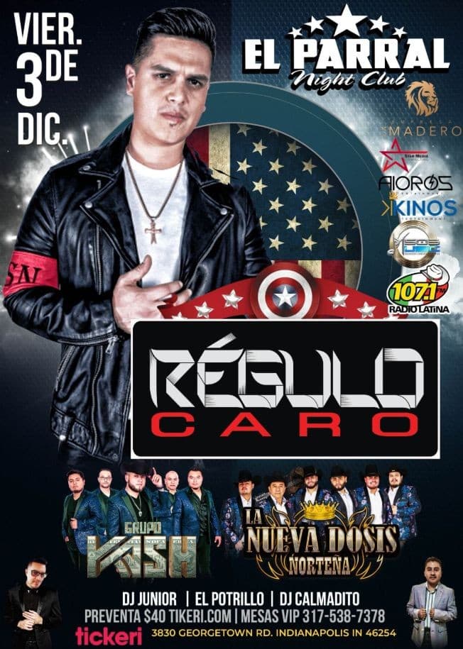Event - REGULO CARO EN CONCIERTO ! INDIANAPOLIS IN. CANCELED - Indianapolis, Indiana - December 3, 2021 | concert tickets
