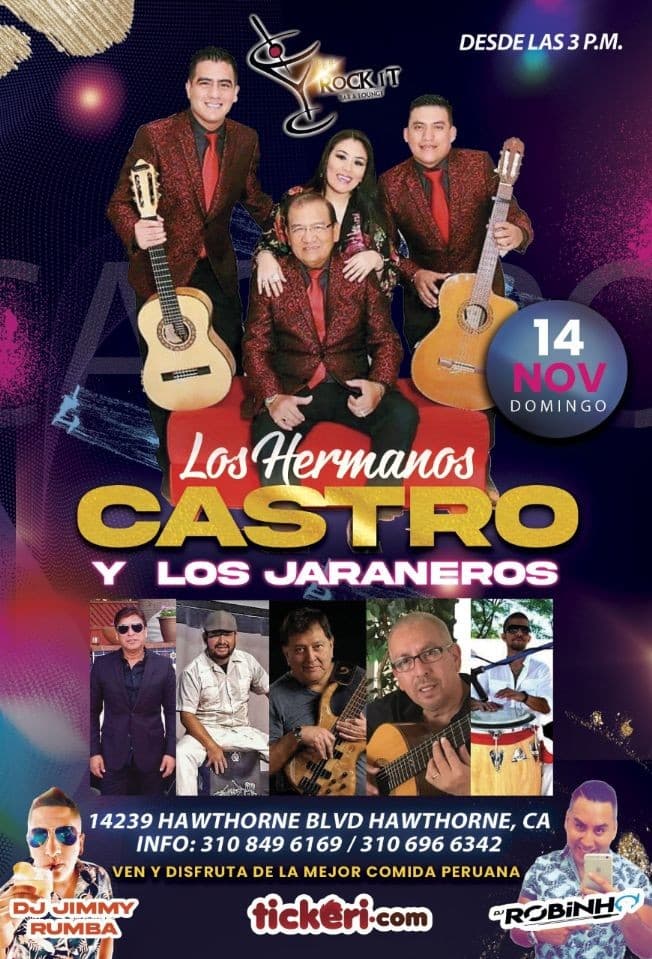 Event - LOS HERMANOS CASTRO, LOS JARANEROS EN VIVO ! HAWTHORNE CALIFORNIA - Hawthorne, California - November 14, 2021 | concert tickets