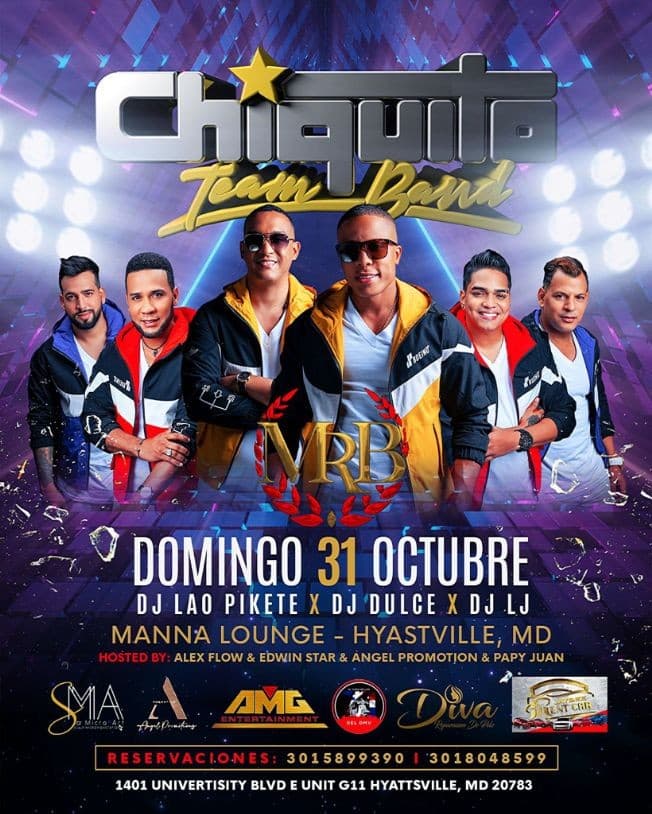Event - CHIQUITO TEAM BAND EN HYATTSVILLE, MD - Hyattsville, Maryland - October 31, 2021 | concert tickets